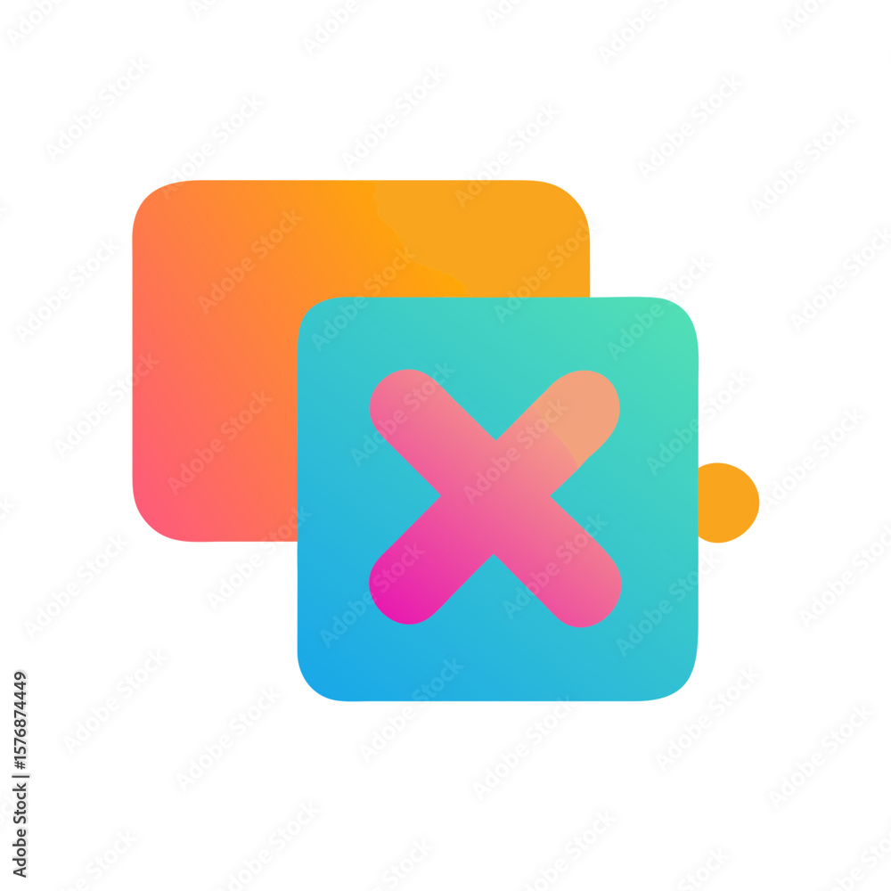 Fototapeta premium Cross Close Icon