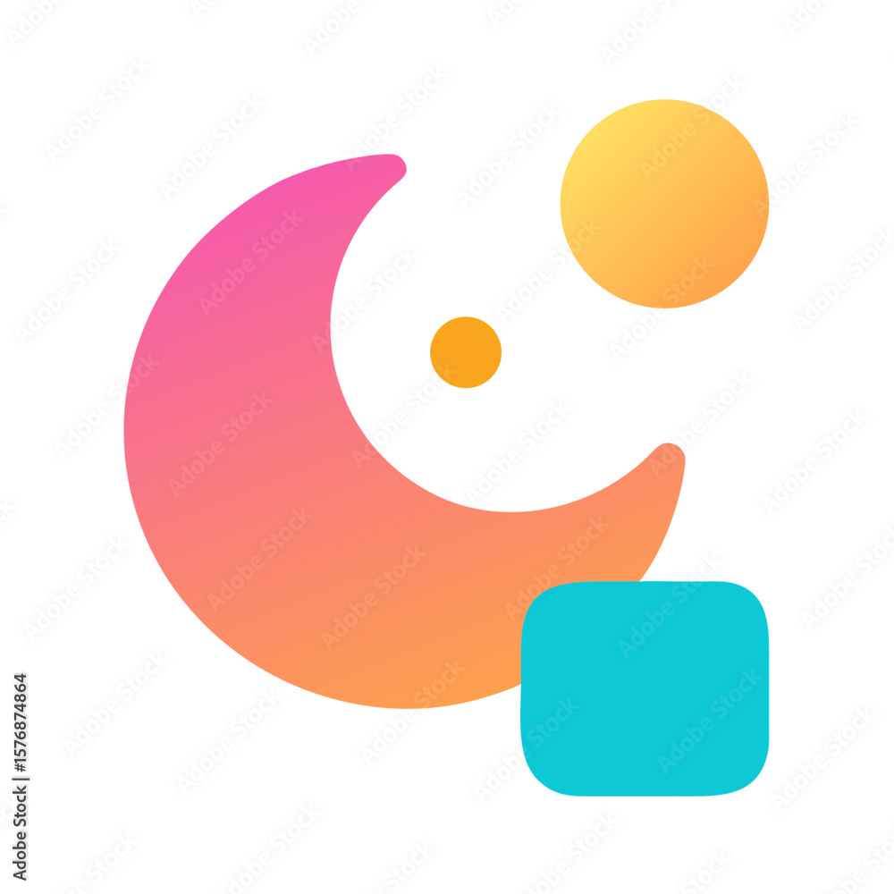 Moon Night Mode Icon Moon Night Mode Icon