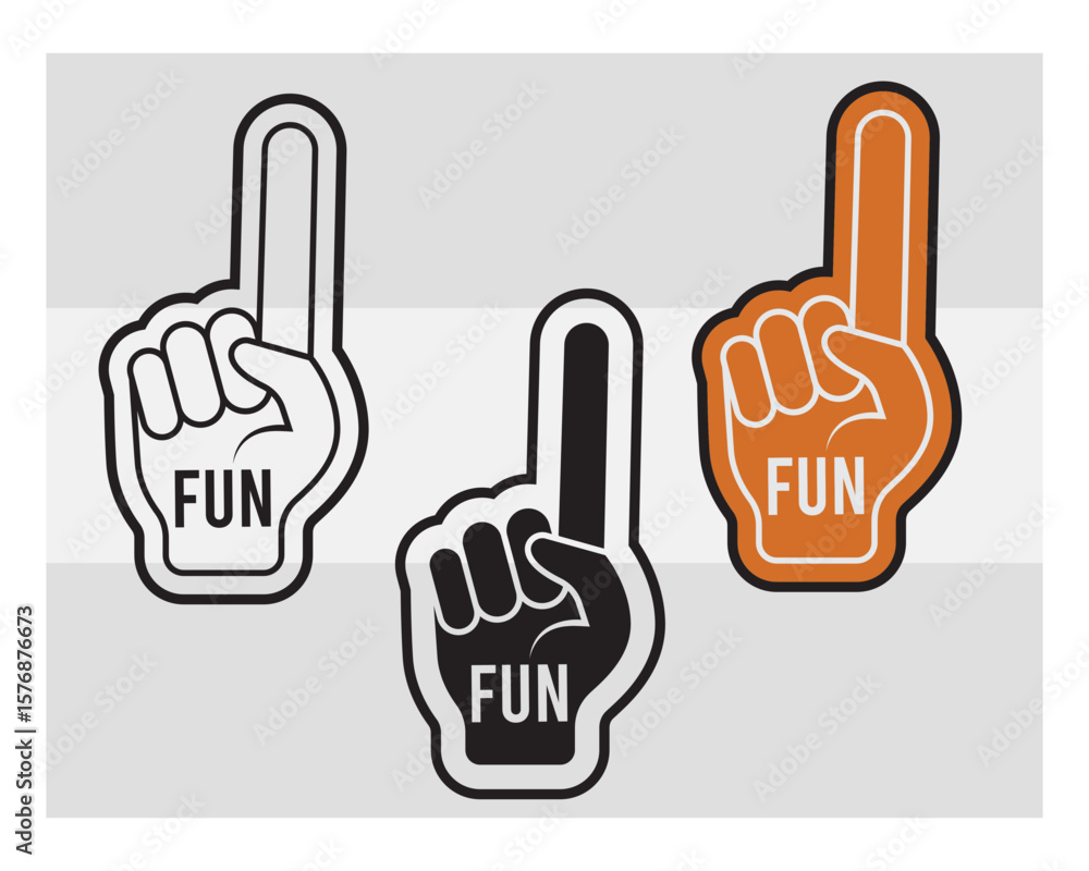 Fototapeta premium Fan Foam Fingers SVG Silhouette Bundle, Hands Up With Glove With Number One, Glove Svg, Hands Up Svg, Foam Hand Supporter, Fan Foam Fingers Png, Fan Foam Fingers Svg Images,