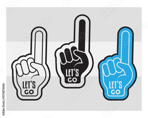Fan Foam Fingers SVG Silhouette Bundle, Hands Up With Glove With Number One, Glove Svg, Hands Up Svg, Foam Hand Supporter, Fan Foam Fingers Png, Fan Foam Fingers Svg Images,