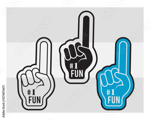 Fan Foam Fingers SVG Silhouette Bundle, Hands Up With Glove With Number One, Glove Svg, Hands Up Svg, Foam Hand Supporter, Fan Foam Fingers Png, Fan Foam Fingers Svg Images,