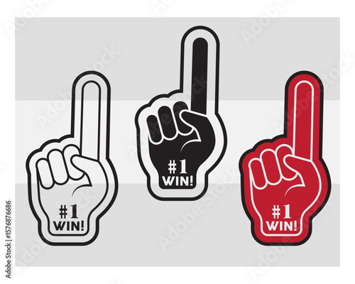 Fan Foam Fingers SVG Silhouette Bundle, Hands Up With Glove With Number One, Glove Svg, Hands Up Svg, Foam Hand Supporter, Fan Foam Fingers Png, Fan Foam Fingers Svg Images,