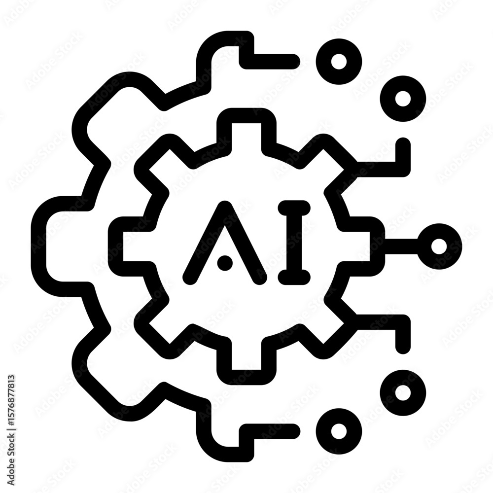 Obraz premium Ai integration icon