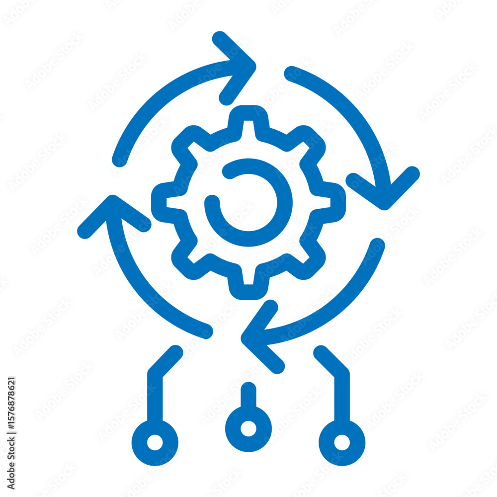 Obraz premium Algorithmic intelligence icon