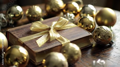 Wrapped Book Christmas Decor