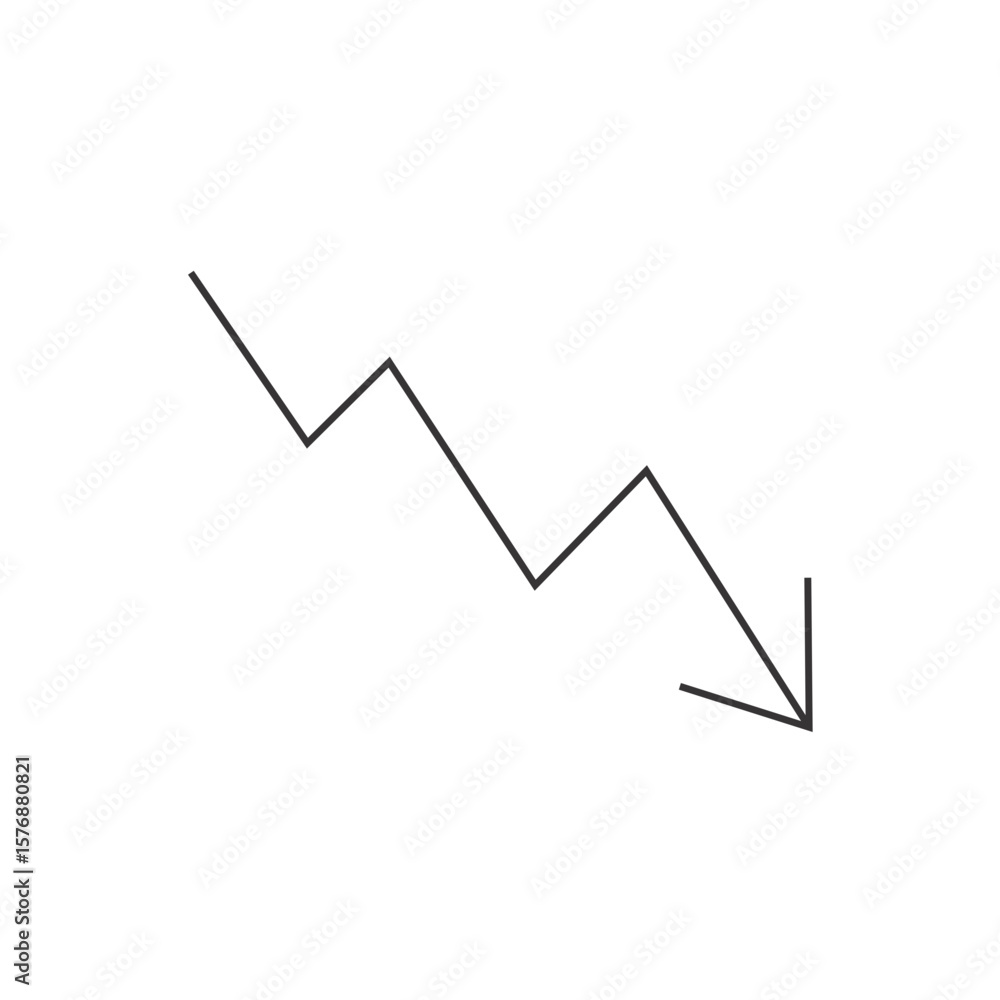 Downward trend arrow indicates negative direction Downward trend arrow indicates negative direction