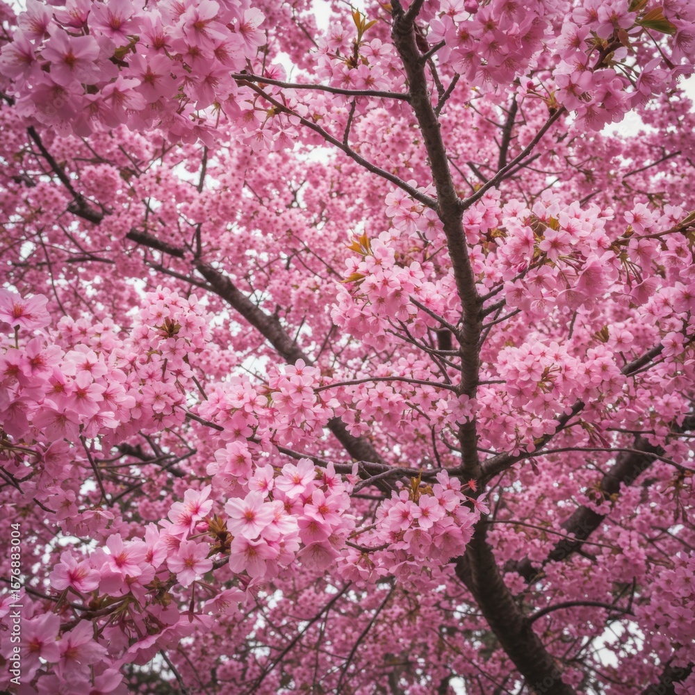Pink Cherry Blossoms in Full Bloom Pink Cherry Blossoms in Full Bloom