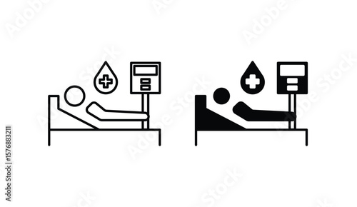 Modern Patient Icon featuring a clean medical user or hospital profile design, perfect for healthcare, hospital management, clinic systems, medical records, and telemedicine projects.