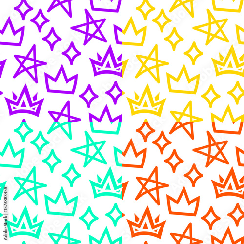 Bild auf Leinwand King Crown pattern