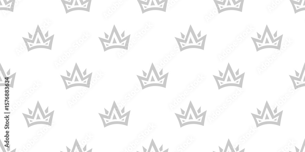 Fototapeta premium Doodle Crown Pattern Background. King Crown pattern. Queen crown pattern. seamless pattern crown pattern background.