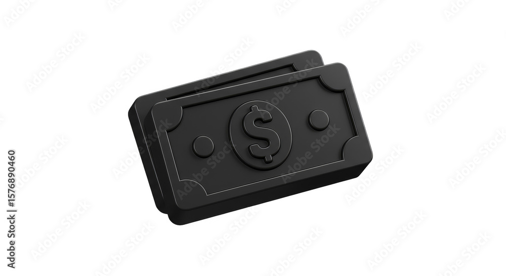 Fototapeta premium 3D Money Currency Dollar Illustration Finance Wealth Earnings