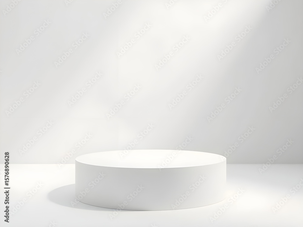 white podium on a gray background white podium on a gray background