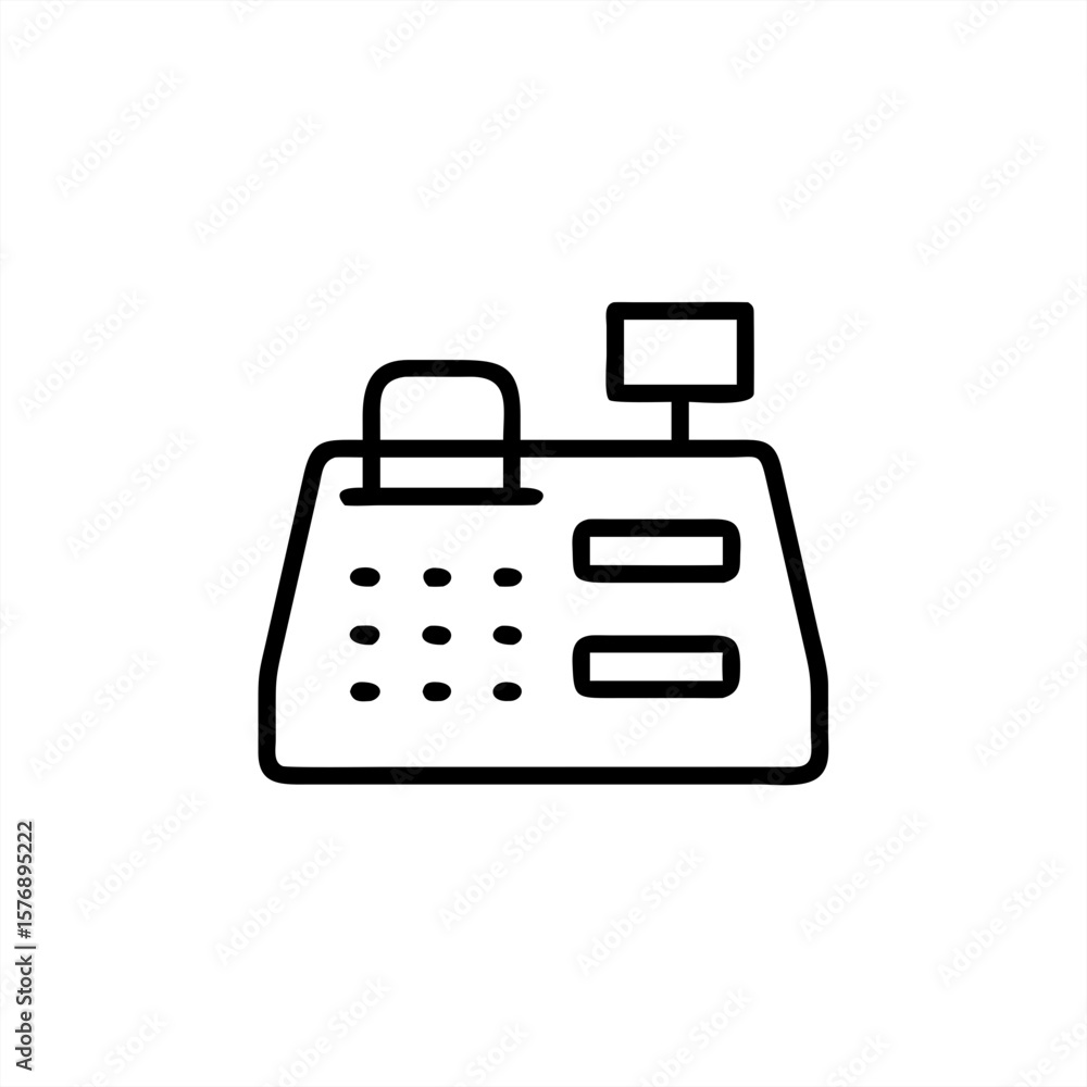 Cash Register on transparent background for web and graphic design Cash Register on transparent background for web and graphic design