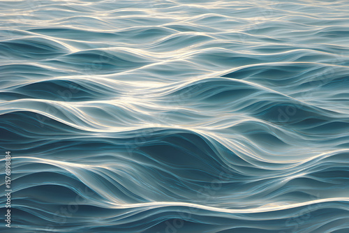 Harmonious Wave Patterns: A Visual Symphony of Motion and Rhythm Evoking the Calming and Profound Essence of Nature's Cycles