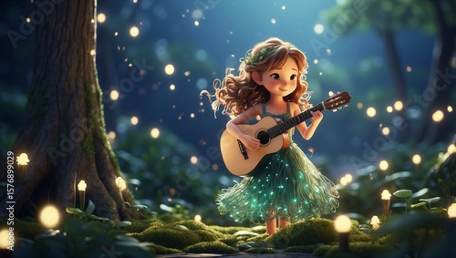 Wireframe Minstrel Serenades Enchanted Woods