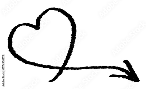 Hand drawn heart. Hand drawn heart icon. Hand drawn heart vector.	