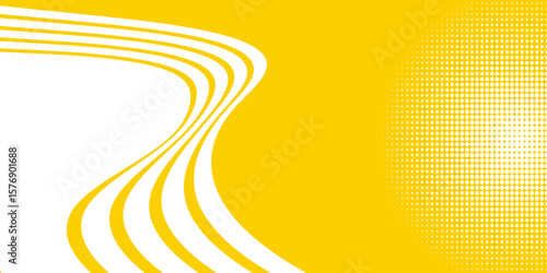Modern abstract yellow background, geometric line stripes with 3d dimensional effect