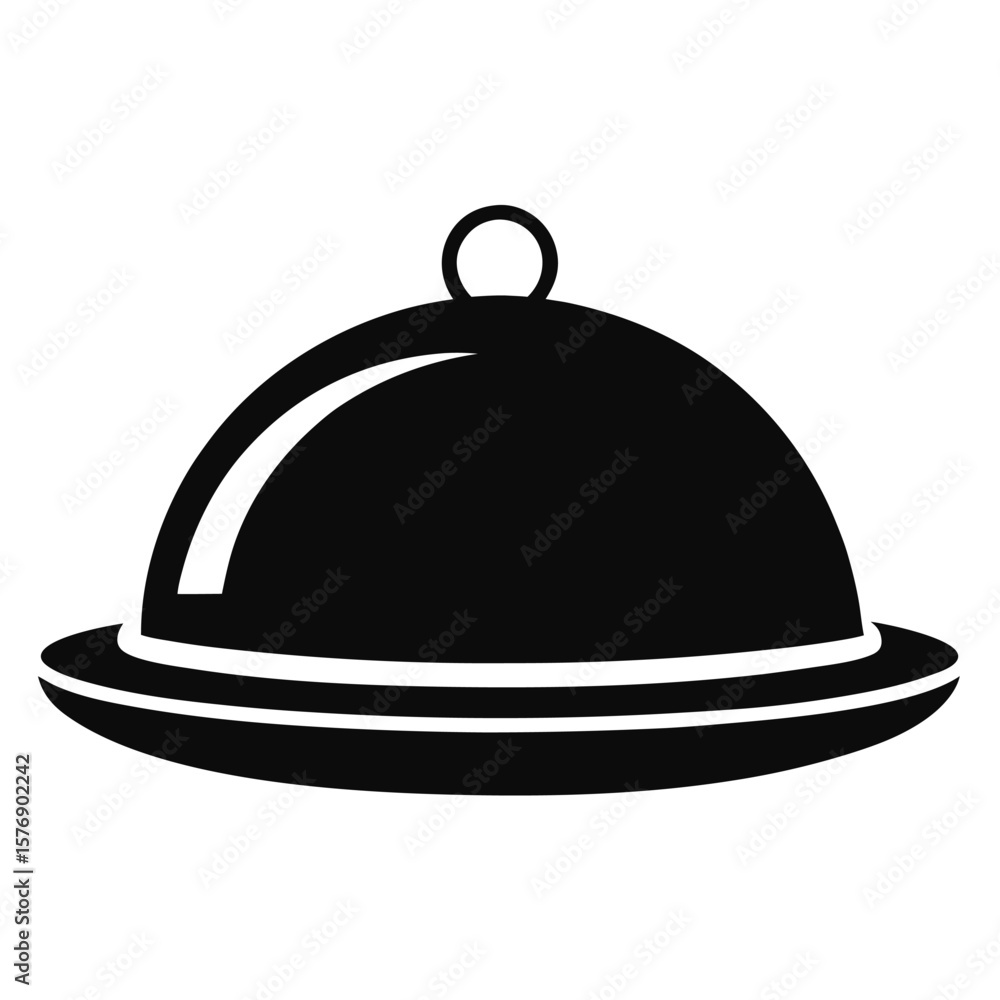 Fototapeta premium restaurant cloche on white background