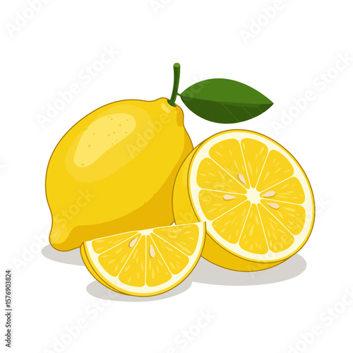Citrus Fresh: Lemon Still Life Illustration