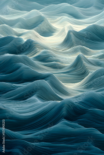 Harmonious Wave Patterns: A Visual Symphony of Motion and Rhythm Evoking the Calming and Profound Essence of Nature's Cycles