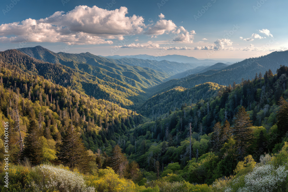 Obraz premium capture breathtaking summer landscapes and nature across all states in usa featuring mountains and hills