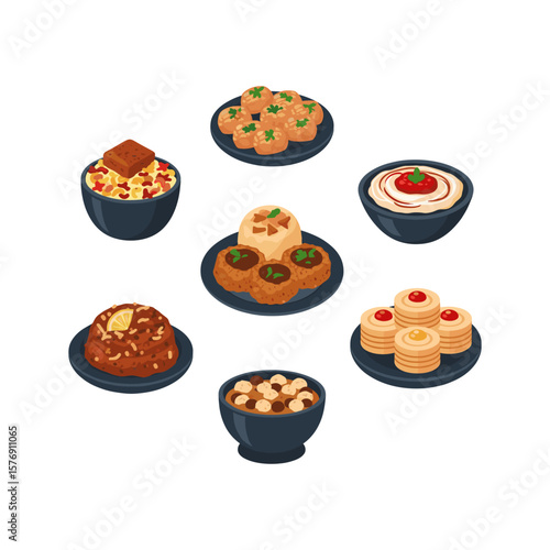 gourmet food vector illustration