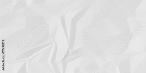 White crumpled paper Blank white crumpled and creased paper poster.	