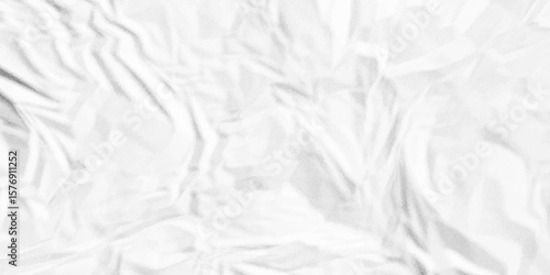 White crumpled paper Blank white crumpled and creased paper poster.	