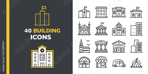 set of landmarks and monuments