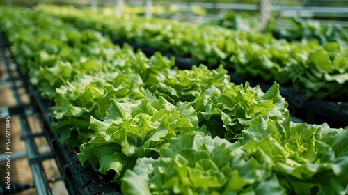Hydroponic Lettuce Cultivation in Greenhouse