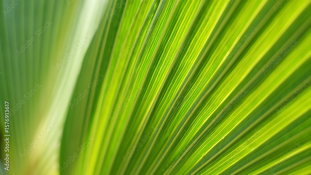 Vibrant Green Palm Leaf Texture Close-Up Macro Photography of Nature's Design Vibrant Green Palm Leaf Texture Close-Up Macro Photography of Nature's Design