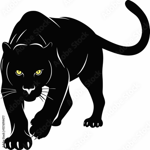 "The Silent Shadow of the Jungle: A Fierce and Graceful Black Panther Stalking Through the Unknown, Embodying the Raw Power and Stealth of Nature’s Night Hunter"
