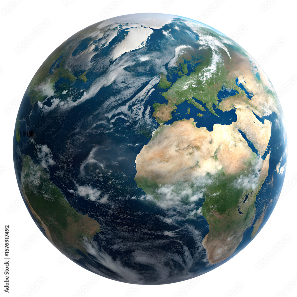 Fototapeta premium Planet Earth in space, vintage collage art