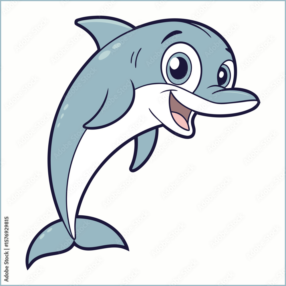 Obraz premium watercolor dolphin