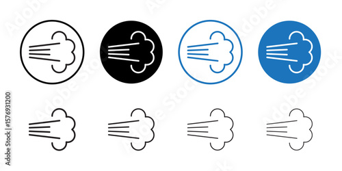 Air spray cloud icon simple outline vector sign