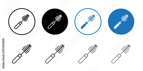 Bottle sweeper cleaning brush icon simple outline vector sign