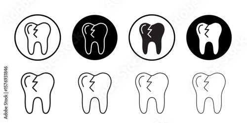 Cavities icon simple outline vector sign