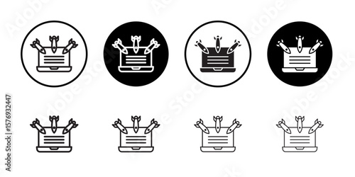 Ddos icon simple outline vector sign