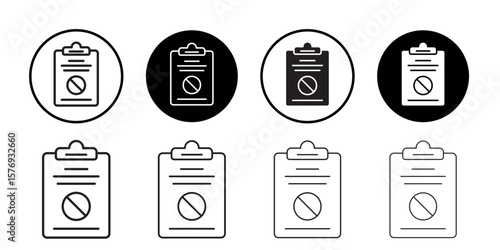Document petition icon simple outline vector sign