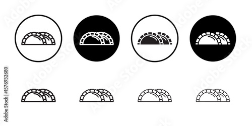 dumplings icon simple outline vector sign