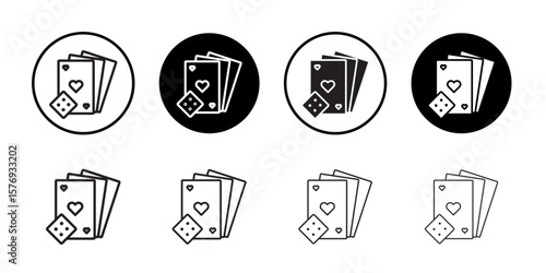 Gambling icon simple outline vector sign