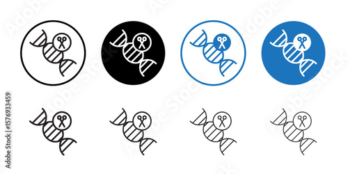genome editing icon simple outline vector sign