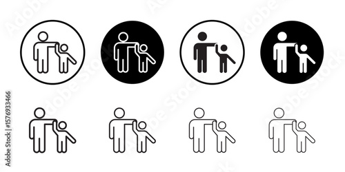 Guardian icon simple outline vector sign