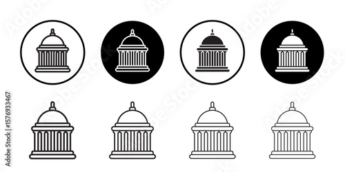 Government icon simple outline vector sign