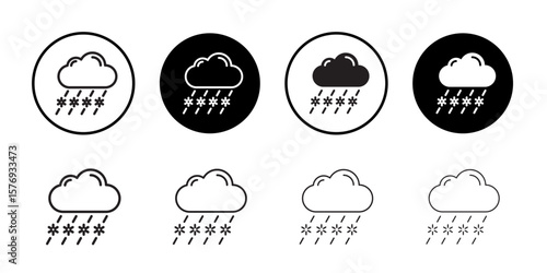 Hail icon simple outline vector sign