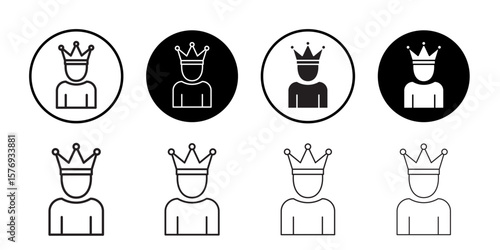 King icon simple outline vector sign