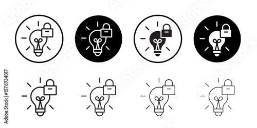 Patent idea icon simple outline vector sign