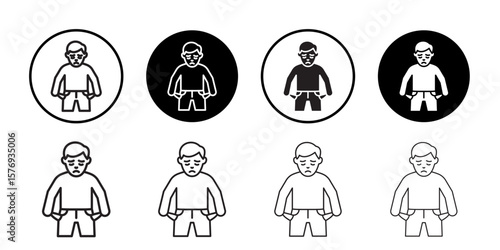 poor person empty pockets icon simple outline vector sign