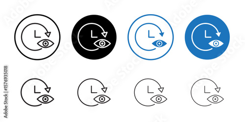 Predict, forecast icon simple outline vector sign