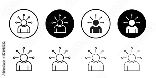Productive man icon simple outline vector sign